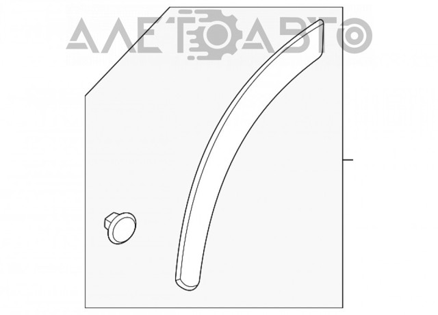 Молдинг передней арки колеса, левый Nissan/Infiniti 638616RA0A цена, от 63.35 USD