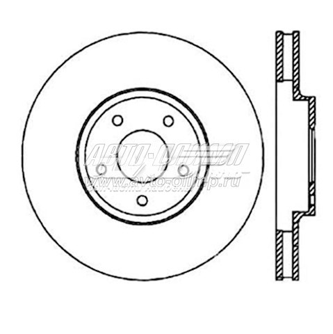 Передние тормозные диски 12742080R Centric Parts