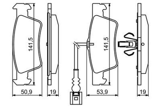 Задние тормозные колодки 986494219 Bosch