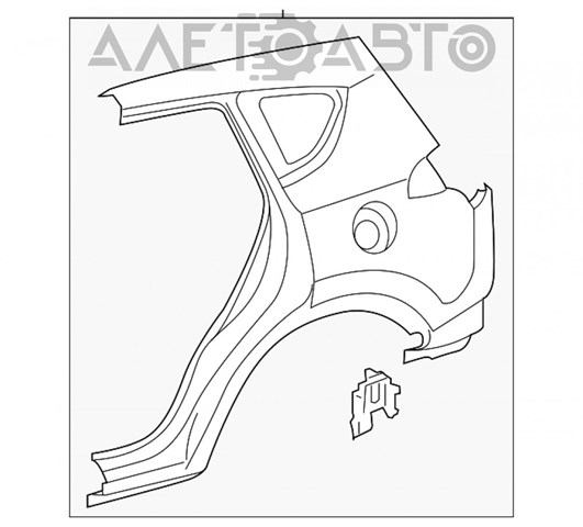 Крыло правое заднее Toyota 616010R070