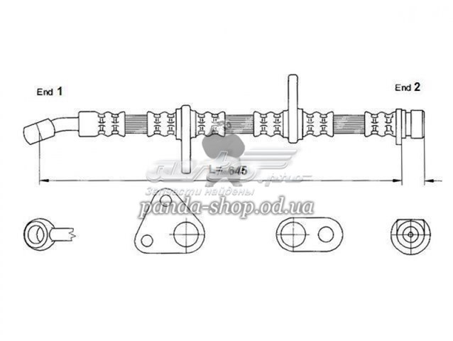 Передний левый тормозной шланг K&K FT3501