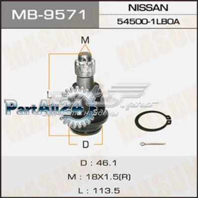 Купить MB9571 Masuma Нижняя шаровая опора