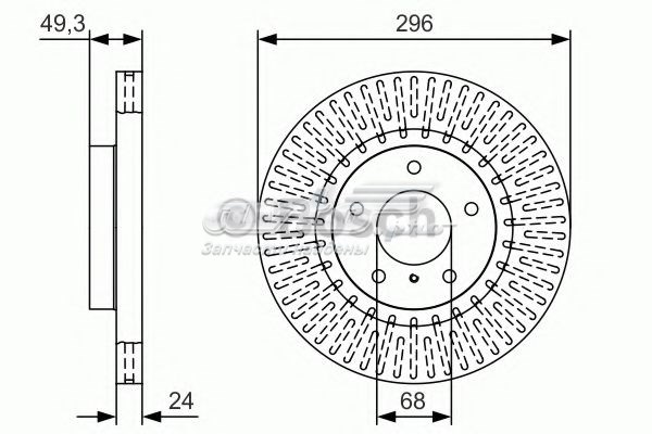 0986479T44 Bosch Диск тормозной передний