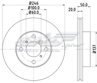 Передние тормозные диски BG3341 Delphi