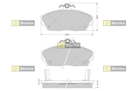 Колодки Starline BDS124 цена, от 16.91 USD