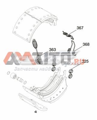 Ремкомплект тормозных колодок BPW 980106790 цена, от 48.73 USD