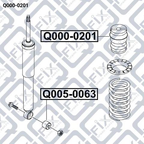 Q0000201 Q-fix Буфер амортизатора заднего