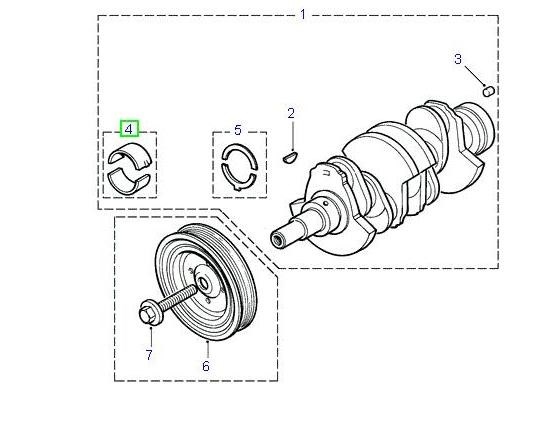 LEB101060L Bearmach вкладыши коленвала коренные, комплект, стандарт (std)