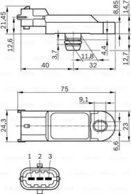 281002996 Bosch Датчик давления наддува турбины
