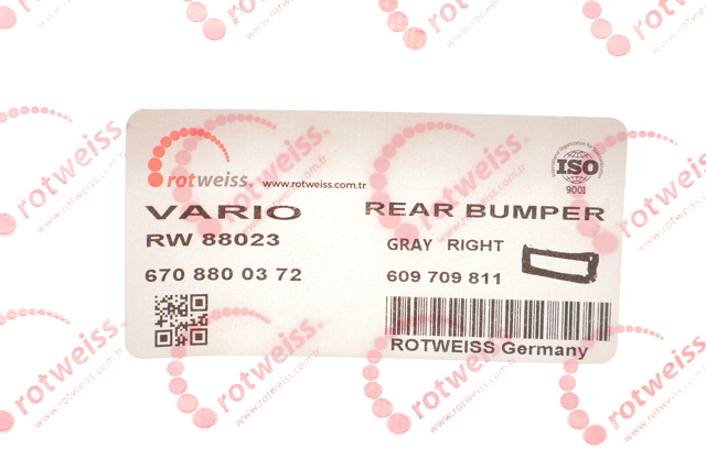 Бампер задний, правая часть RW88023 Rotweiss
