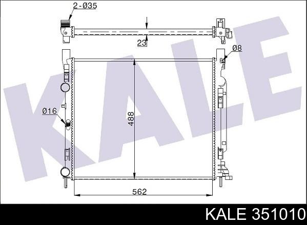 Радиатор охлаждения Kale 351010