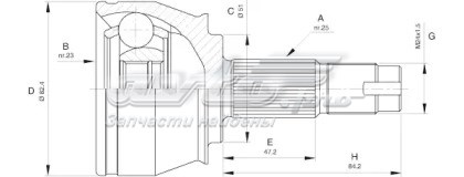 DP2110101560 Drive junta homocinética externa dianteira