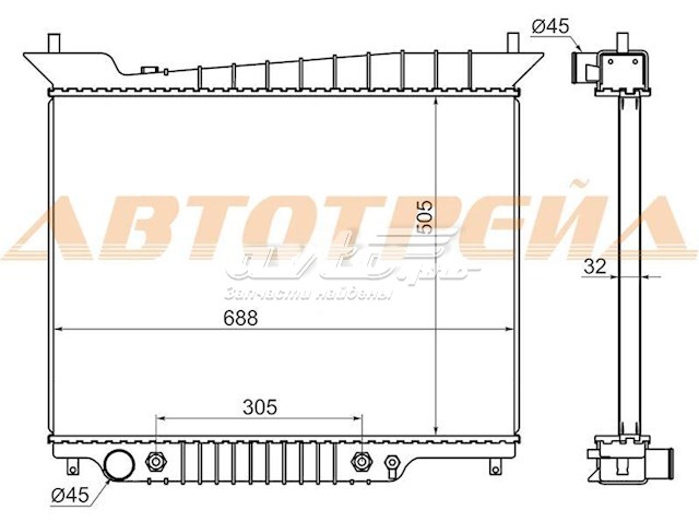 Радиатор FD000903 SAT