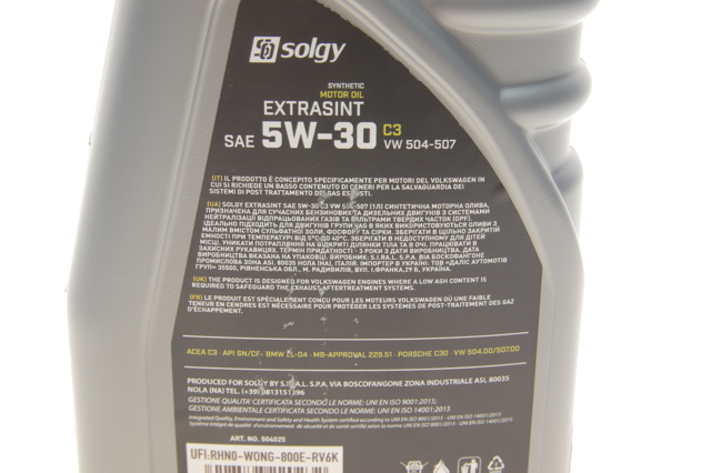 504025 Solgy Масло двигателя