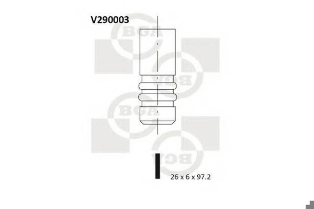V290003 BGA клапан выпускной