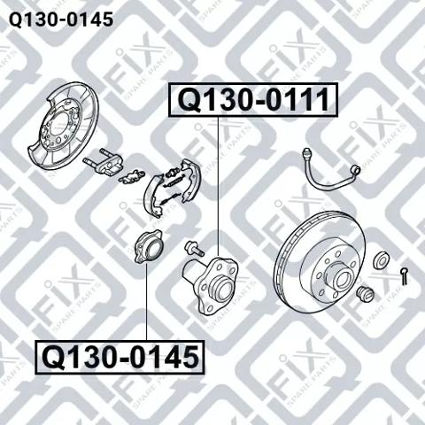 Подшипники задней ступицы Q-fix Q1300145 цена, от 40.36 USD