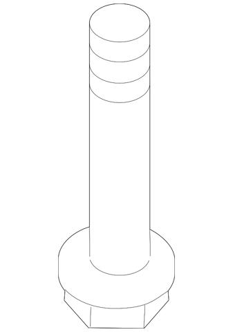 MU000671 Mitsubishi Болт крепления передней балки (подрамника)