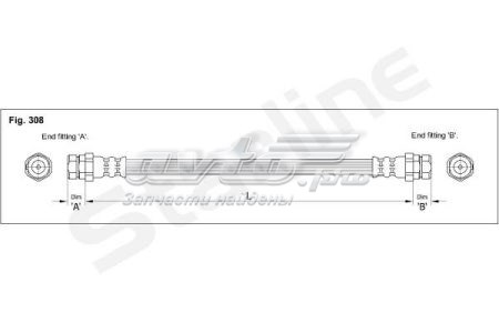 HAEE1255 Starline Гибкая тормозная трубка задняя