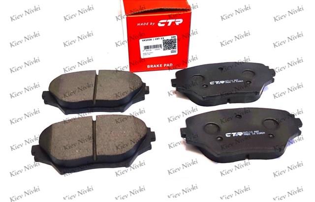 Колодки тормозные передние дисковые CTR GK1026