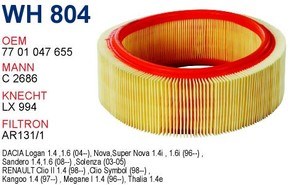 Элемент воздушного фильтра Wunder WH804 цена, от 4.91 USD