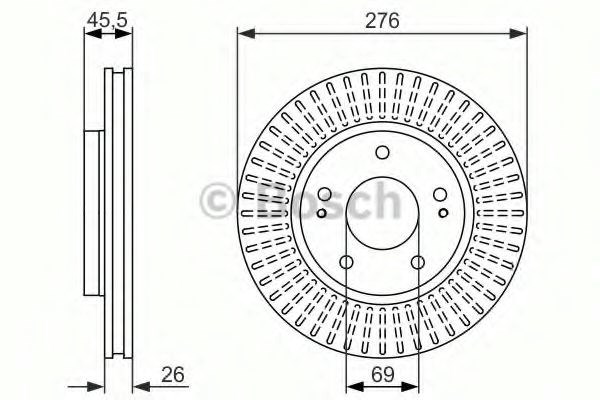 Тормоз дисковый передний Bosch 986479604 цена, от 38.01 USD