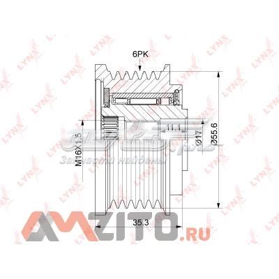 Шкив генератора PA1162 Lynxauto