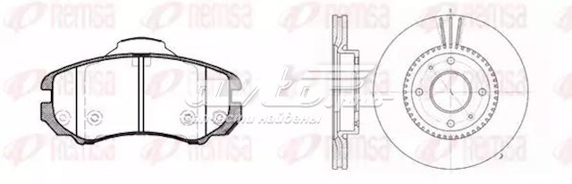 Передние тормозные диски 895301 Remsa