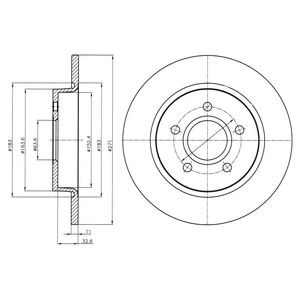 BG4386C Delphi диск тормозной задний