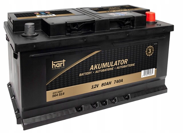 Купить Аккумулятор Hart Емкость 80А/ч 564534
