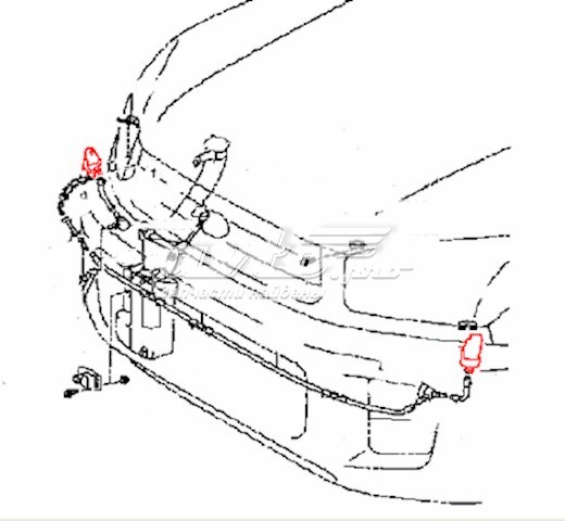 Форсунка омывателя фары передней на Toyota RAV4 II 