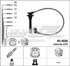 RC-HE80 NGK fios de alta voltagem, kit