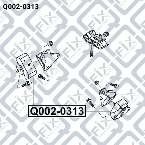 Купить Q0020313 Q-fix Подвеска двигателя (силового агрегата)