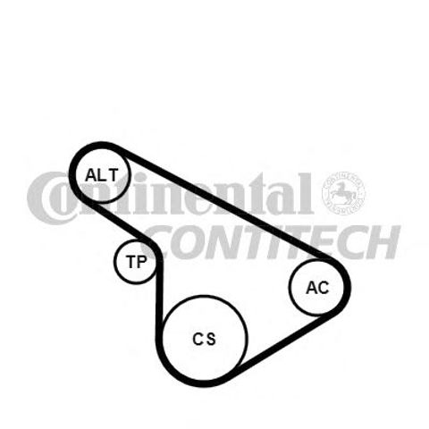 5PK1212K1 Continental correia dos conjuntos de transmissão, kit