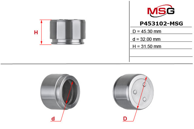 Поршень суппорта тормозного, переднего MSG P453102MSG цена, от 8.85 USD