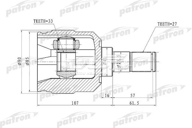 GO 0890 Trialli junta homocinética externa dianteira