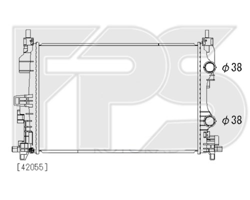 FP 38 A581-KY FPS radiador de esfriamento de motor