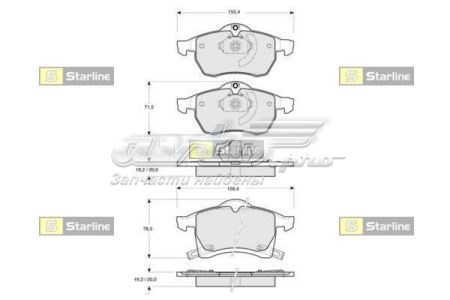 Колодки тормозные передние дисковые STARLINE BDS081