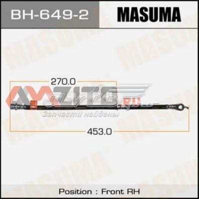 Купить BH6492 Masuma Задний тормозной шланг