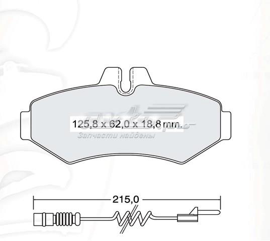 Колодки тормозные задние дисковые DAFMI D167SM