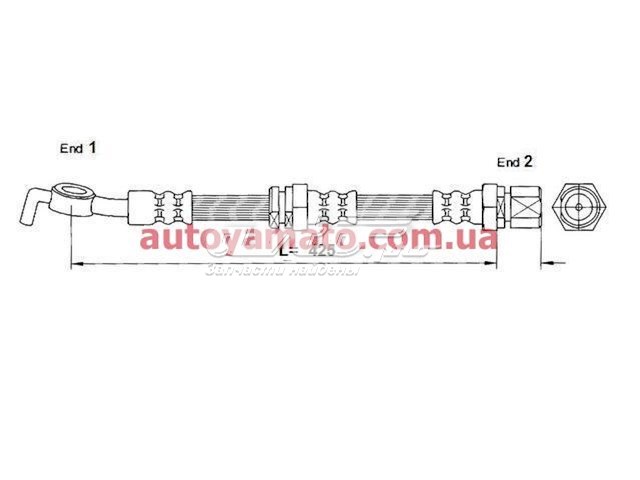 Шланг тормозной задний, правый K&K FT0193 цена, от 11.27 USD