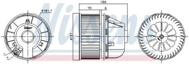 87490 Nissens motor de ventilador de forno (de aquecedor de salão)