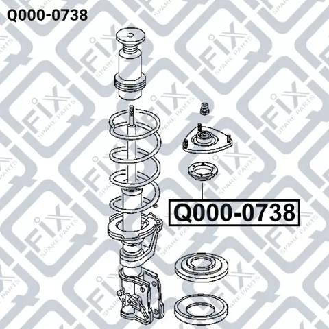 Подшипник опоры амортизатора Q-fix Q0000738