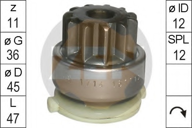 Купить ZN1714 ZEN Бендикс стартера