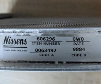 606296 Nissens radiador de esfriamento de motor adicional