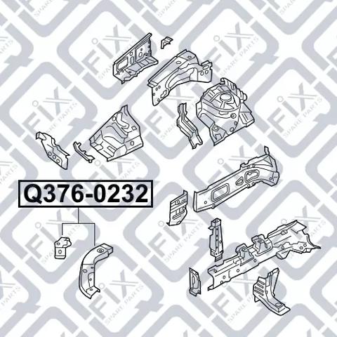 Q3760232 Q-fix Рамка радиатора левая