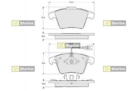 Колодки Starline BDS325 цена, от 24.61 USD
