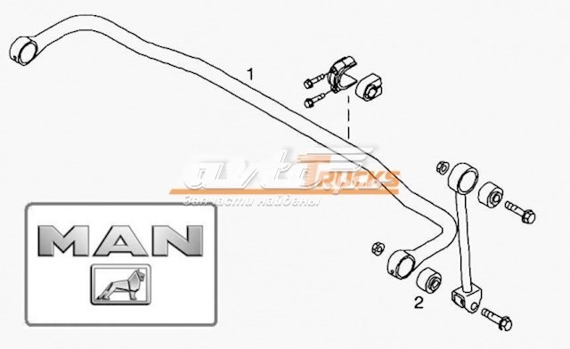  Стабилизатор передний MAN TGL 