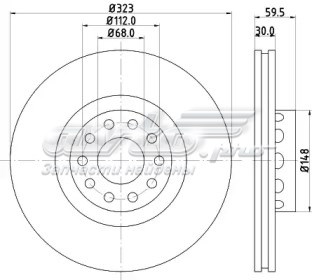 Передний тормозной диск Metelli 230737C