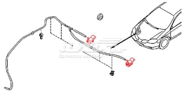 Injetor de fluido para lavador de pára-brisas para Nissan Primera (P12)