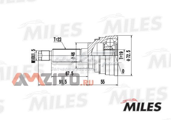 ШРУС наружный передний GA20079 Miles